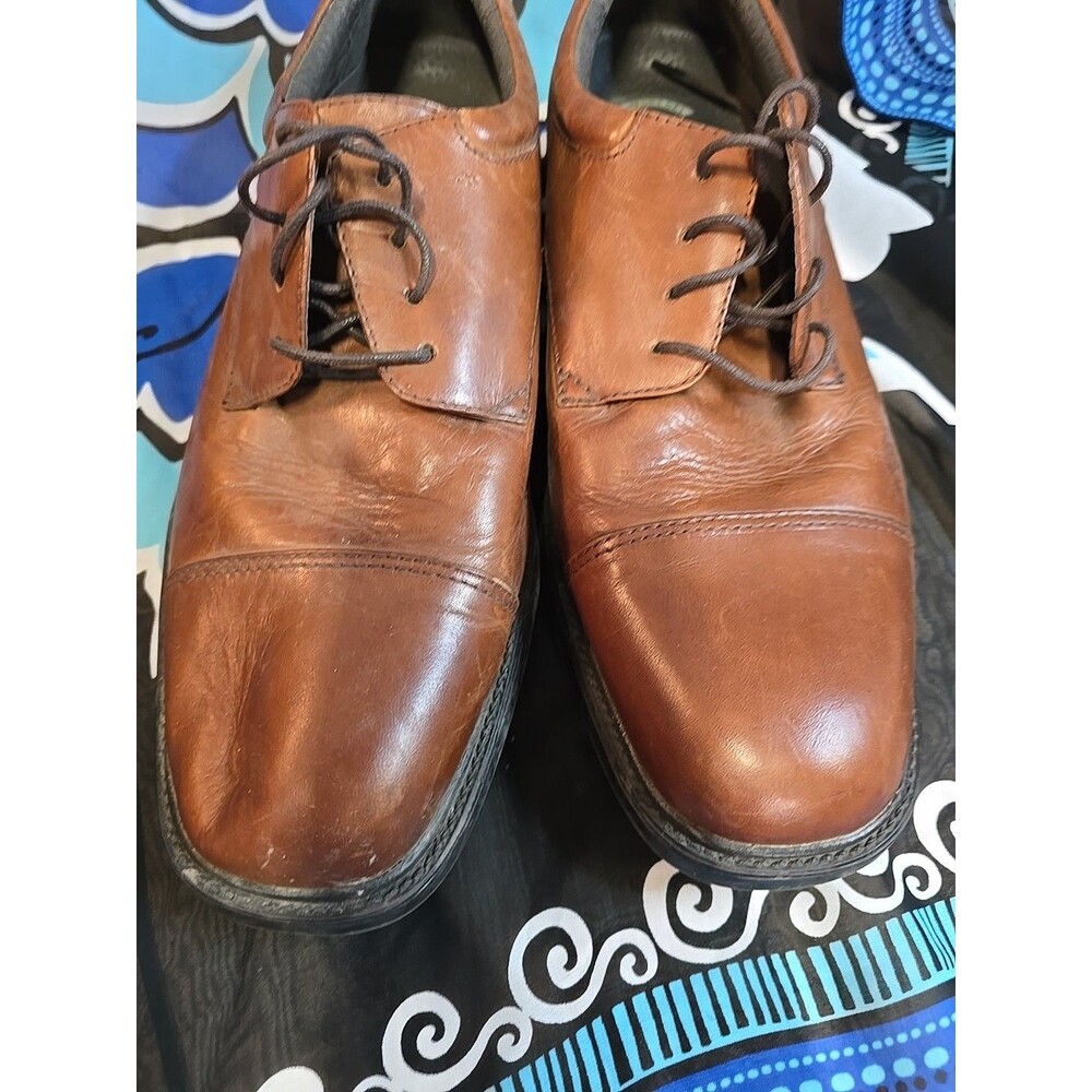 Nunn Bush Mens 11W Brown Leather Cap Toe Oxford Dress Shoes 10.5